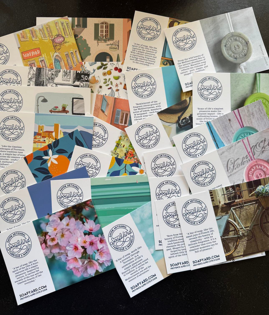 Ensemble de cartes postales SOAPYARD – Lot de 25